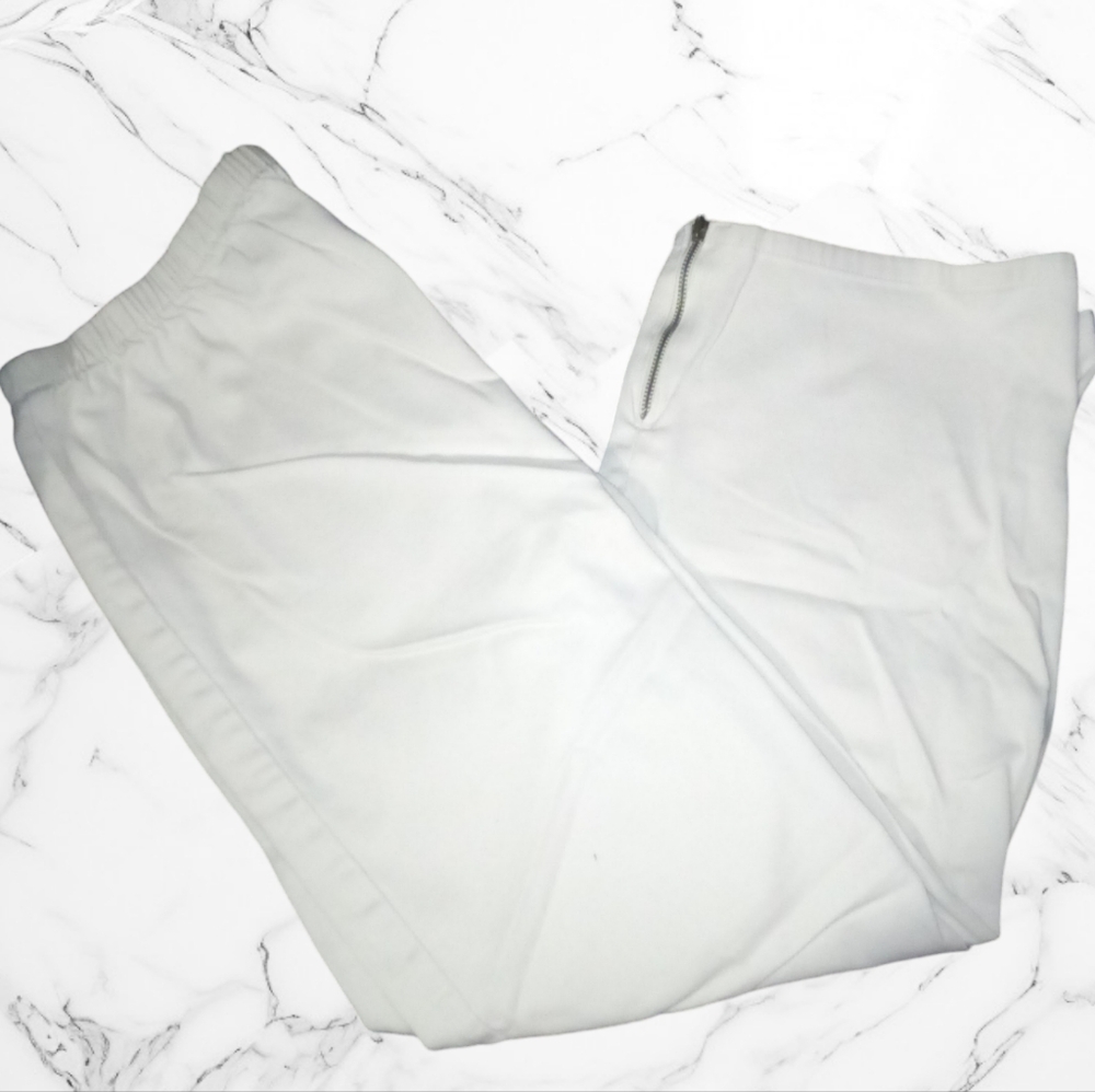 "Roaman's" Women's Comfy Elastic Waist Cropped High-Rise Capri Pants